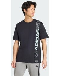 adidas - Vertical Linear Logo Graphic T-Shirt - Lyst