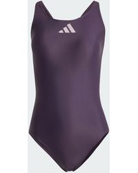 adidas - 3 Bar Logo Swimsuit - Lyst