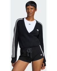 adidas - Originals By Jennie Knitted Wrap Around Cardigan - Lyst