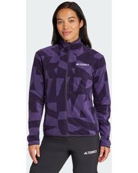 adidas - Giacca Terrex Multi Printed Full-Zip Fleece - Lyst