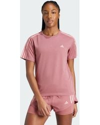 adidas - Own The Run 3-Stripes Tee - Lyst