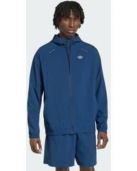 adidas - Tech Trefoil Essentials Hooded Full Zip Track Top - Lyst