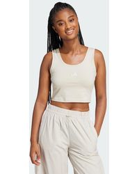 adidas - Essentials Logo Cotton Lifestyle Tank Top - Lyst