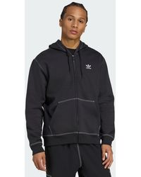 adidas - Chaqueta Con Capucha, Cremallera Y Trébol Essentials - Lyst