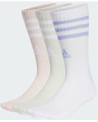 adidas - 3-Stripes Cushioned Crew Socks 3 Pairs - Lyst