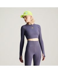 adidas - By Stella Mccartney Truestrength Yoga Long Sleeve Crop Top - Lyst