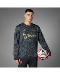adidas - Manchester United Stone Roses Pre-Match Warm Top - Lyst