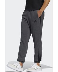 essentials fleece tapered cuff 3 stripes