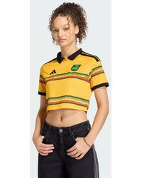 adidas - Jamaica 26 X Bob Marley Home Cropped Jersey - Lyst