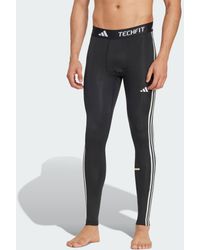 adidas - Techfit Compression Training 3-Stripes Long Tights - Lyst