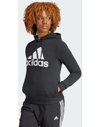 adidas - Sudadera con capucha Essentials Logo Fleece (Tallas grandes) - Lyst