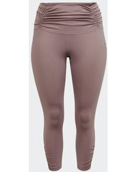 adidas - Yoga Studio Gathered 7/8 Leggings (Plus Size) - Lyst