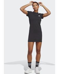 adidas - Essentials 3-Streifen T-Shirt-Kleid - Lyst