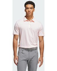 adidas - Performance Textured Print Polo Shirt - Lyst