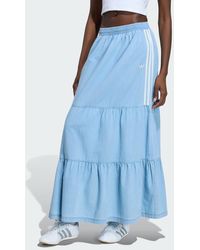 adidas - Originals Summer Glow Denim Skirt - Lyst