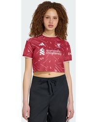 adidas - Liverpool Fc 26/27 Home Jersey Crop Top - Lyst