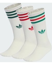 adidas - 3-Stripes High Crew Socks 3 Pairs - Lyst