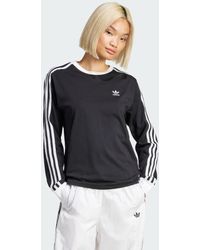adidas - Camiseta Manga Larga Adicolor Regular 3 Bandas - Lyst