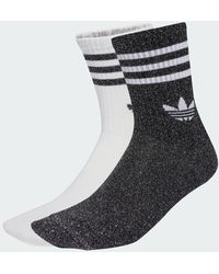 adidas Originals - 3-Stripes Glitter Crew Socks 2 Pairs - Lyst