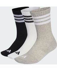adidas - 3-Stripes Cushioned Crew Socks 3 Pair Pack - Lyst