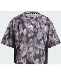 adidas Originals - Train Essentials Allover Print Flower Tie-Dye Tee - Lyst