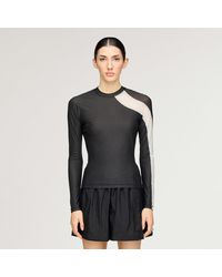 adidas - Y-3 Mesh Fitted Long-Sleeve Top Long-Sleeve Top - Lyst