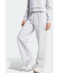 adidas - Essentials Linear Fleece Cargo Joggers - Lyst