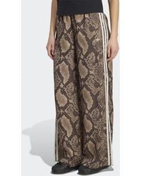 adidas Originals - Pants Adidas Satin Snake Print Wide Leg Track Joggers Linen/ Magic - Lyst