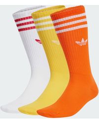 adidas - Solid Crew Socks 3 Pairs - Lyst