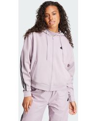 adidas - Felpa Con Cappuccio Future Icons 3-Stripes Full Zip - Lyst