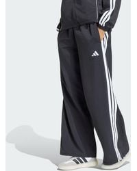 adidas - Iconic Woven Wide Leg Track Tracksuit Bottoms With Bunjees - Lyst