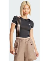 adidas - Knitted 3-Stripes Short Tee - Lyst