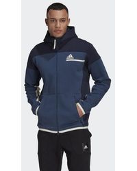 Adidas Cotton Athletics Zne 2 Hoodie In Navy Bq6928 In Blue For Men Lyst Adidas Cotton Athletics Zne 2 Hoodie In Navy Bq6928 In Blue For Men Lyst
