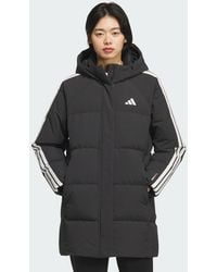 adidas - 3 Stripes Mid Length Down Jacket - Lyst