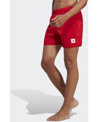 adidas - Short Length Solid Swim Shorts - Lyst