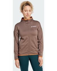 adidas - Terrex Xperior Climawarm Light Fleece Hooded Jacket - Lyst
