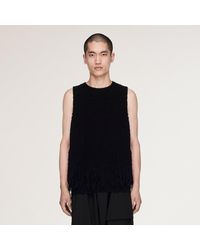 adidas - Y-3 Knitted 3 Stripes Fringy Vest - Lyst