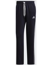 adidas - Essentials Fleece Open Hem 3-Stripes Joggers - Lyst
