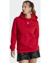 adidas Sweat-shirt à capuche molleton Adicolor Essentials - Rouge