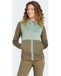 adidas - Terrex Xperior Light Fleece Hooded Jacket - Lyst