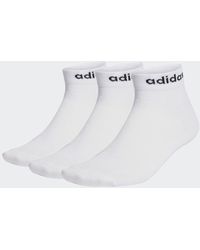 adidas - Think Linear Ankle Socks 3 Pairs - Lyst