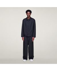 adidas - Y-3 Pinstripe Refined Wool Wide Leg Tracksuit Bottoms - Lyst