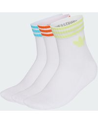 adidas - 3-Stripes Ankle Socks 3 Pairs - Lyst