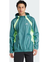 adidas Originals - Cortavientos Azul Cerceta Desgastado Y Verde Lima Tech Apparel De - Lyst