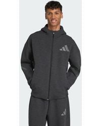 adidas - Z.N.E. Felpa Con Cappuccio Premium A Zip Intera - Lyst