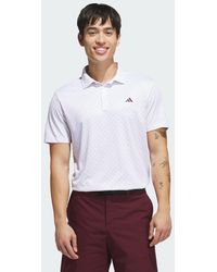 adidas - Performance Textured Print Polo Shirt - Lyst