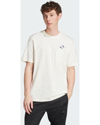 adidas - Lounge Slides Graphic Pocket Tee - Lyst