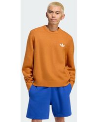 adidas - Trefoil Essentials Fully Knit Sweatshirt - Lyst