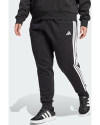 adidas - Essentials 3-Stripes Fleece Slim Joggers (Plus Size) - Lyst