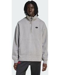 adidas - 90S Alternative Sport Half Zip Graphic Fleece Sweatshirt - Lyst